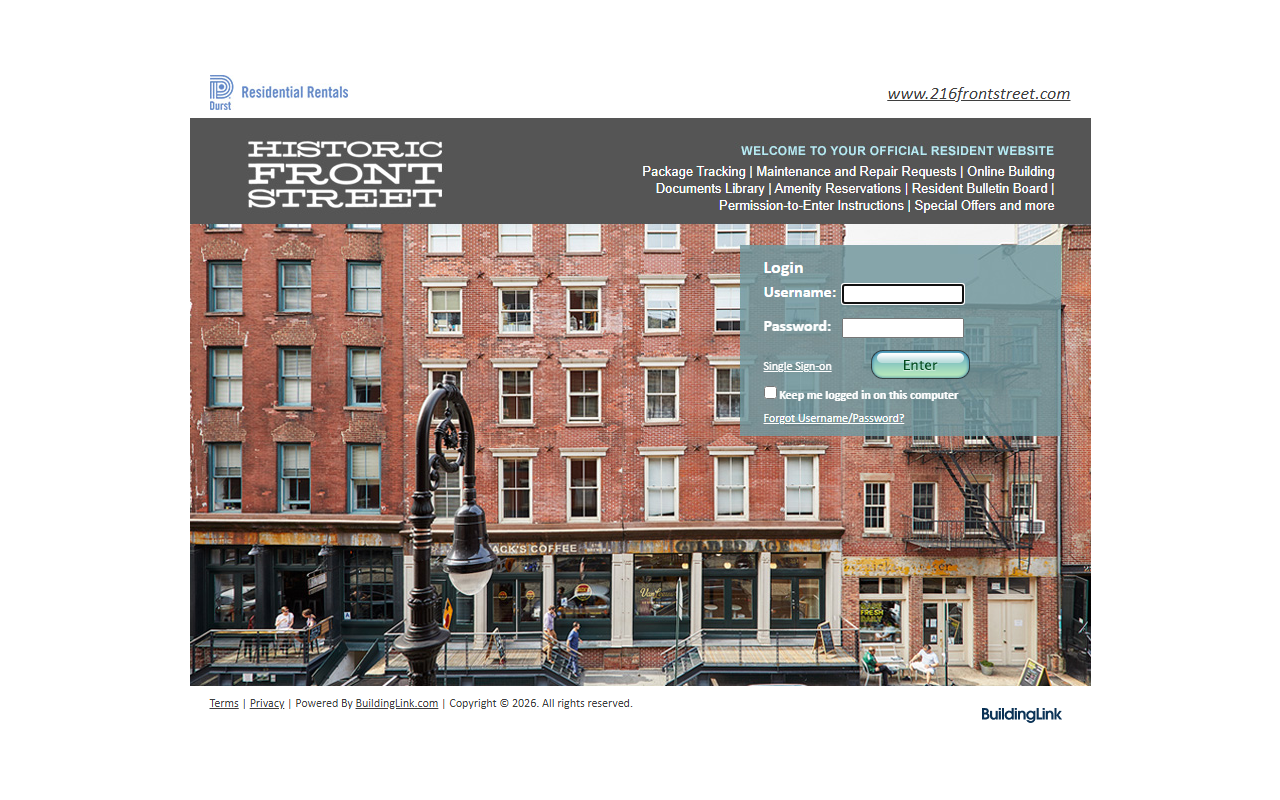 216frontstreet.com screenshot