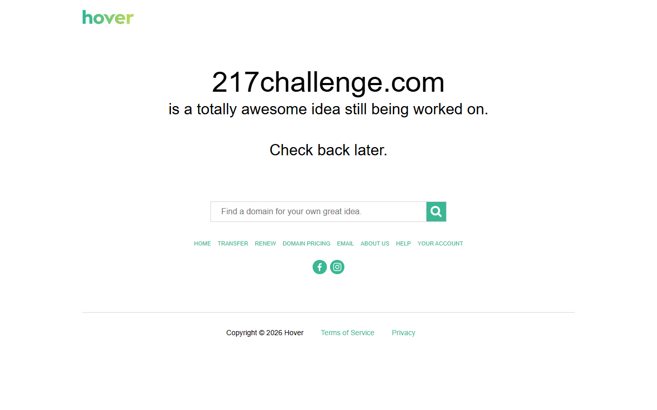 217challenge.com screenshot