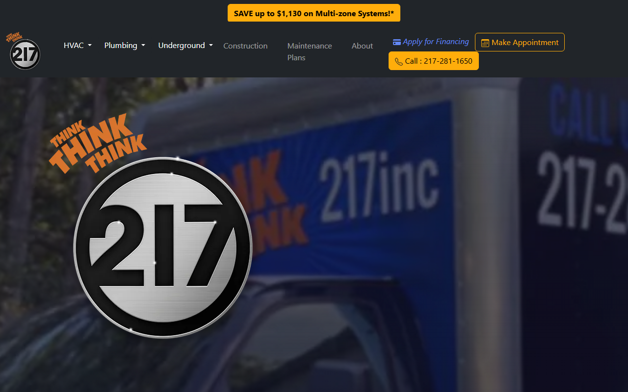 217plumbing.com screenshot