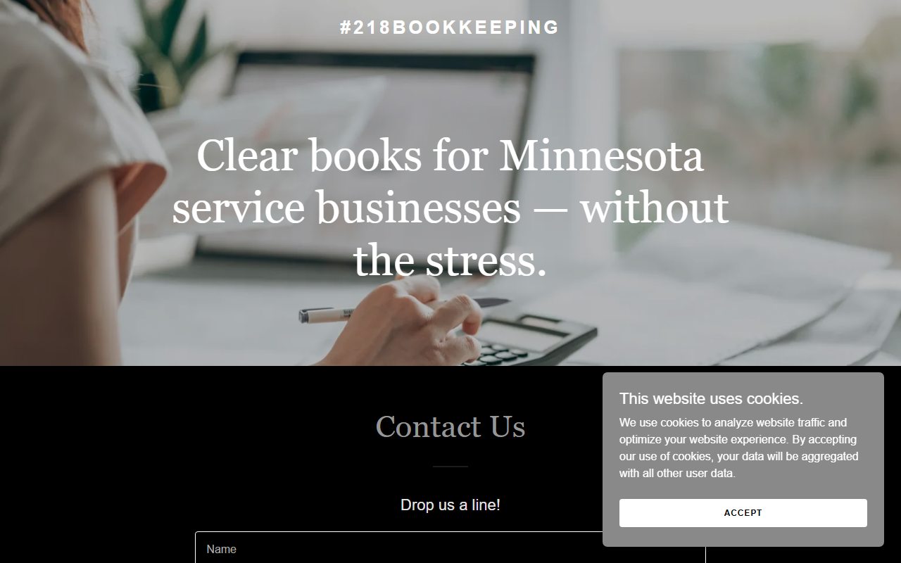 218bookkeeping.com screenshot