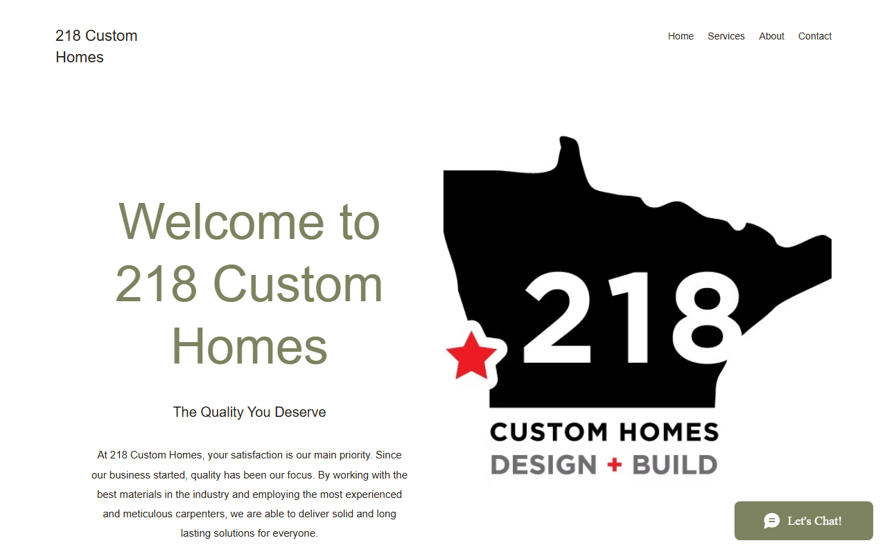 218customhomes.com screenshot