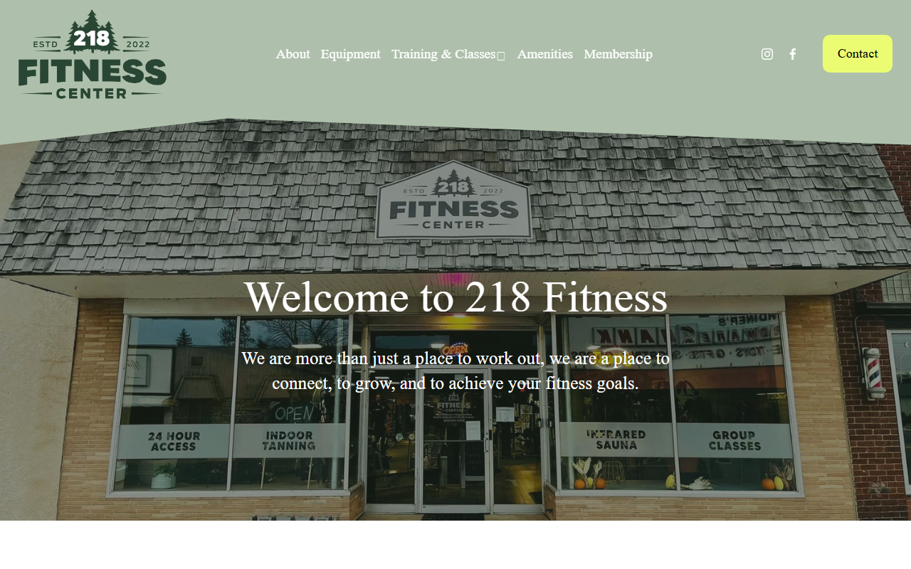 218fitness.com screenshot