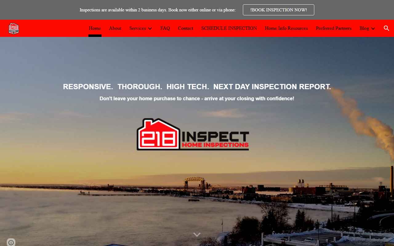 218inspect.com screenshot