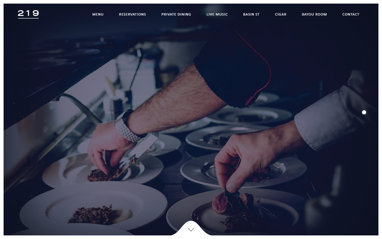 219restaurant.com screenshot