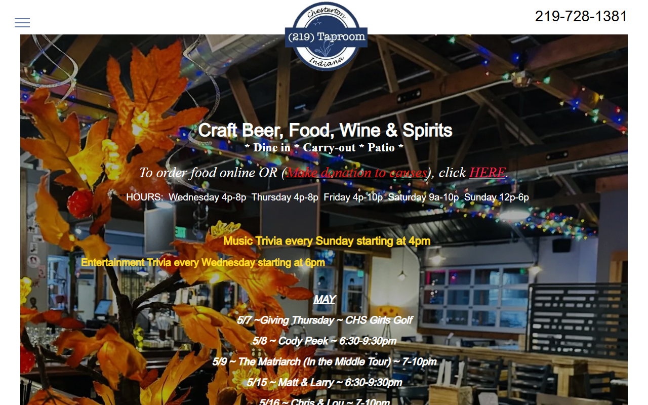 219taproom.com screenshot