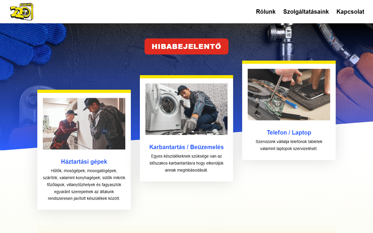220-szerviz.com screenshot