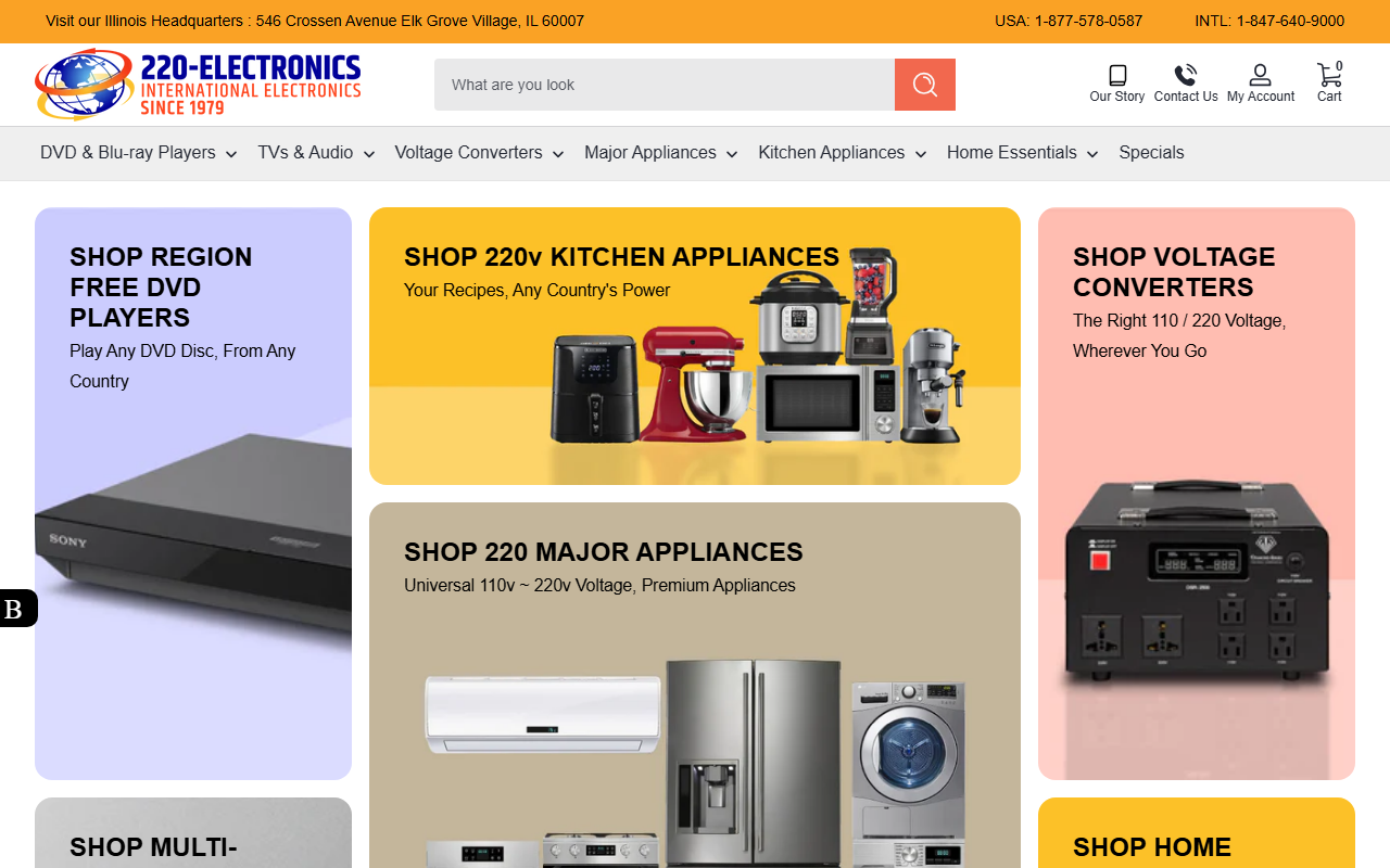 220electronics.com screenshot