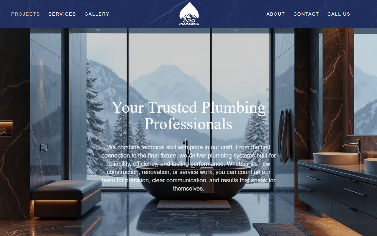 220plumbing.com screenshot