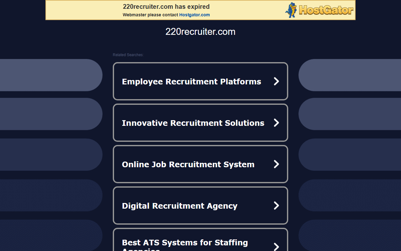 220recruiter.com screenshot