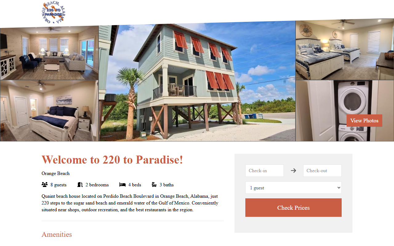 220toparadise.com screenshot