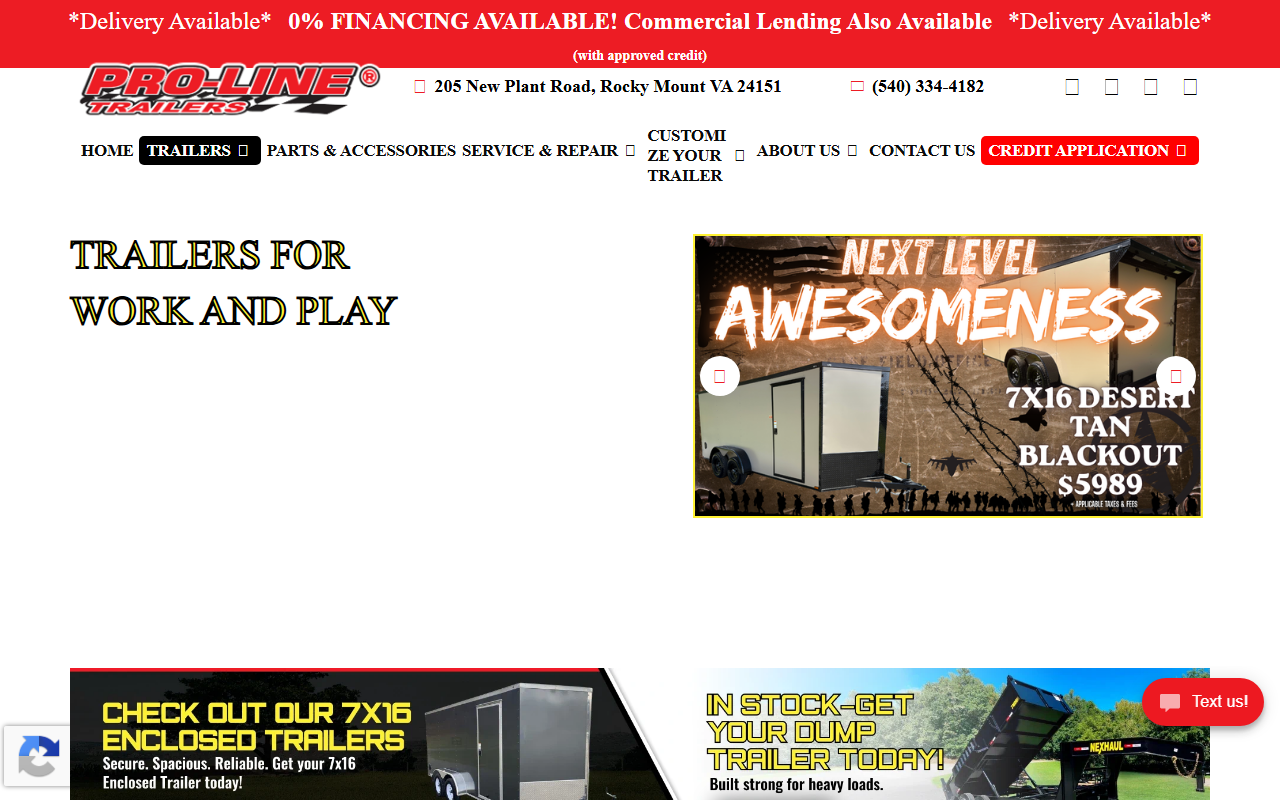 220trailersale.com screenshot