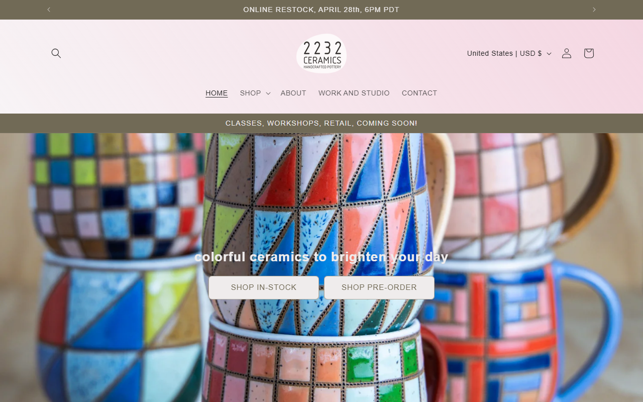 2232ceramics.com screenshot
