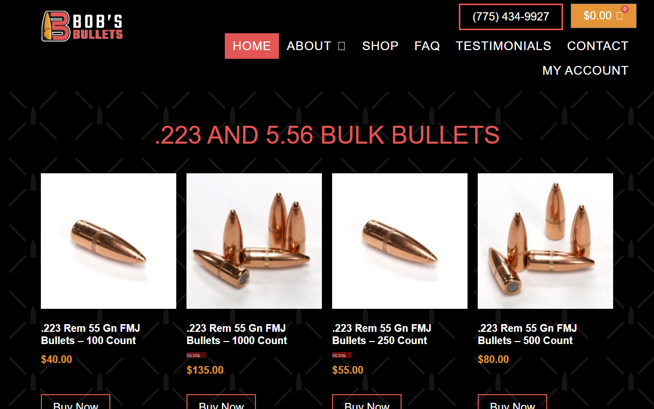 223bulkbullets.com screenshot