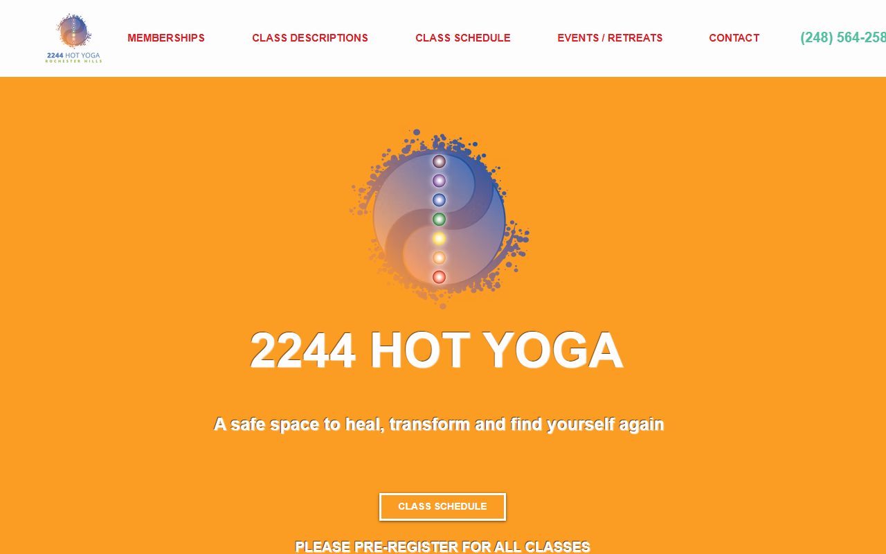 2244hotyoga.com screenshot