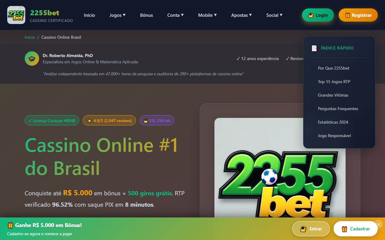 2255betlogin.com screenshot