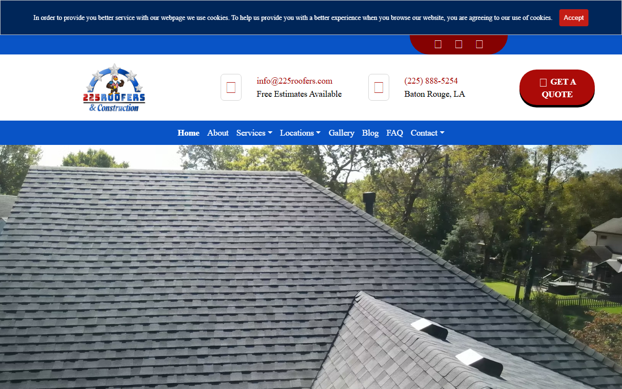225roofers.com screenshot