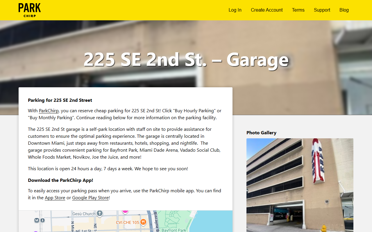 225selfpark.com screenshot