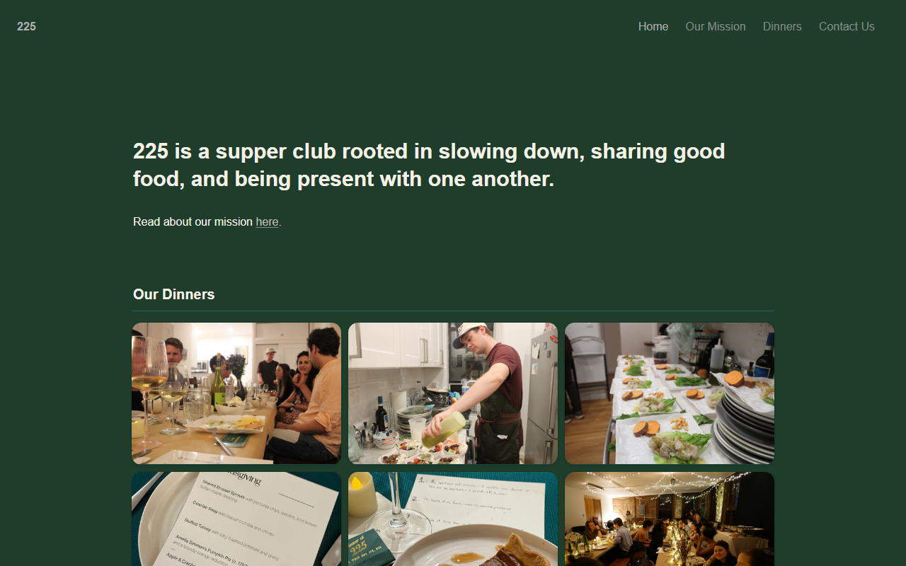 225supperclub.com screenshot
