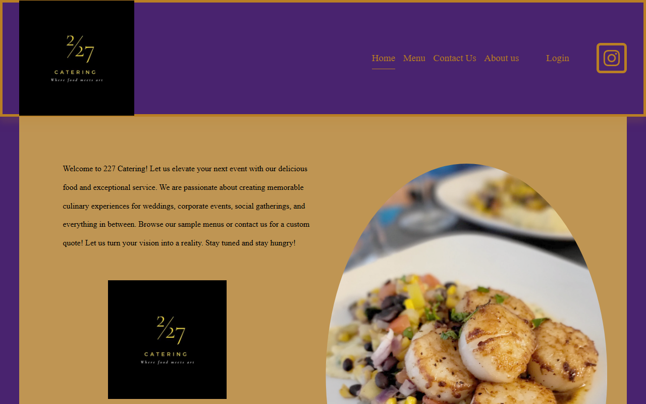 227catering.com screenshot