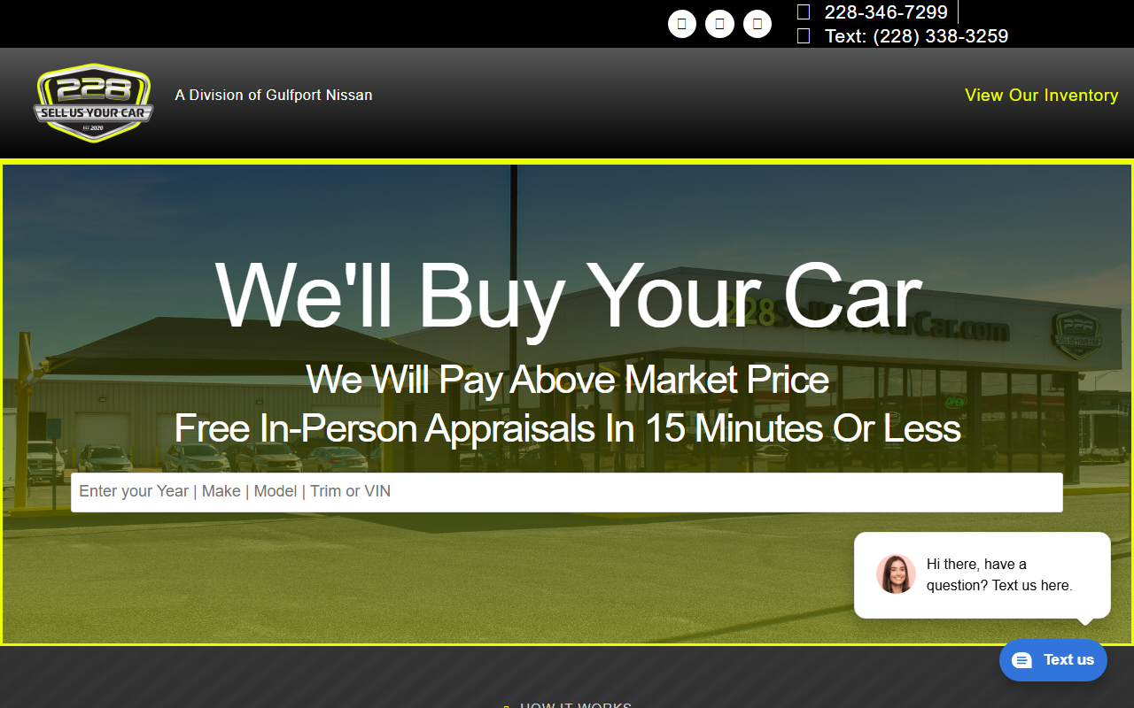 228sellusyourcar.com screenshot