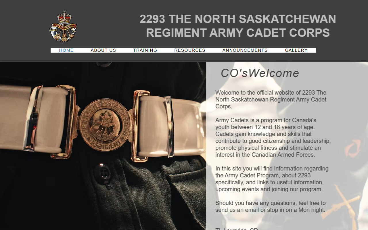 2293armycadets.com screenshot