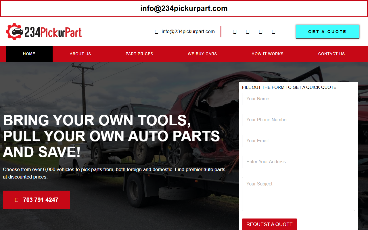 234pickurpart.com screenshot