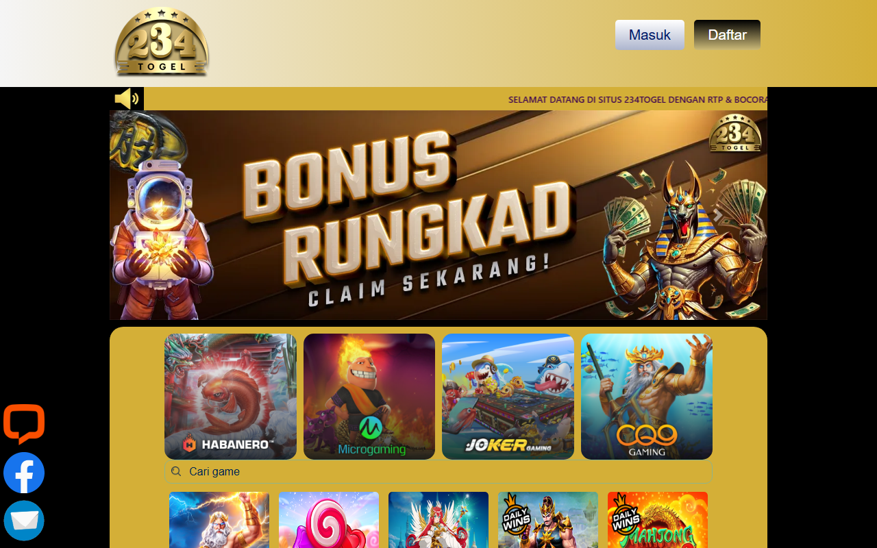 234togelrtpfun.com screenshot