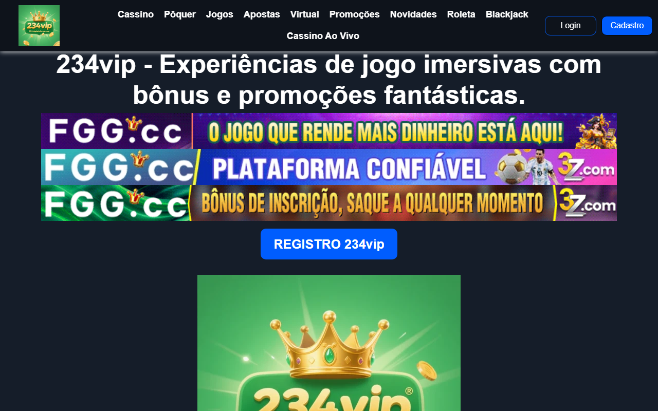 234vipplataforma.com screenshot