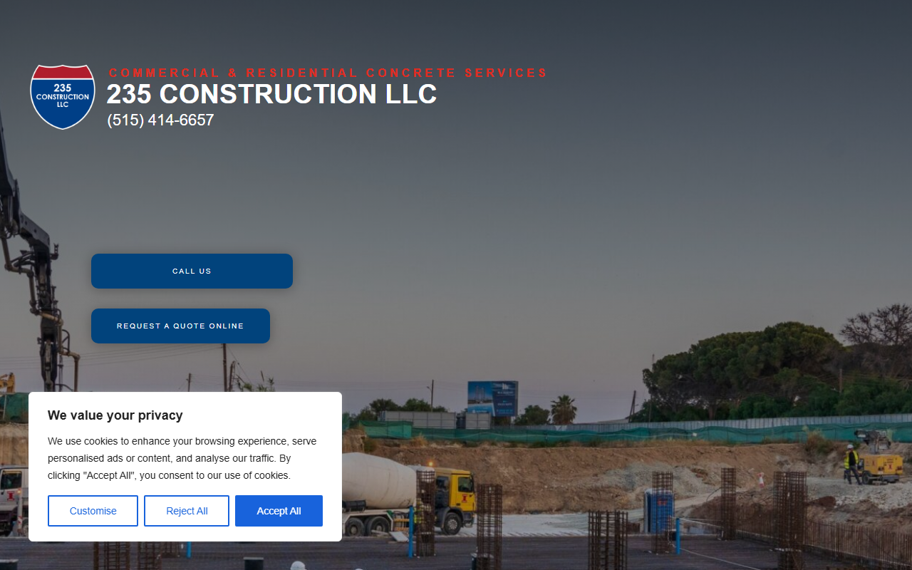 235-construction.com screenshot
