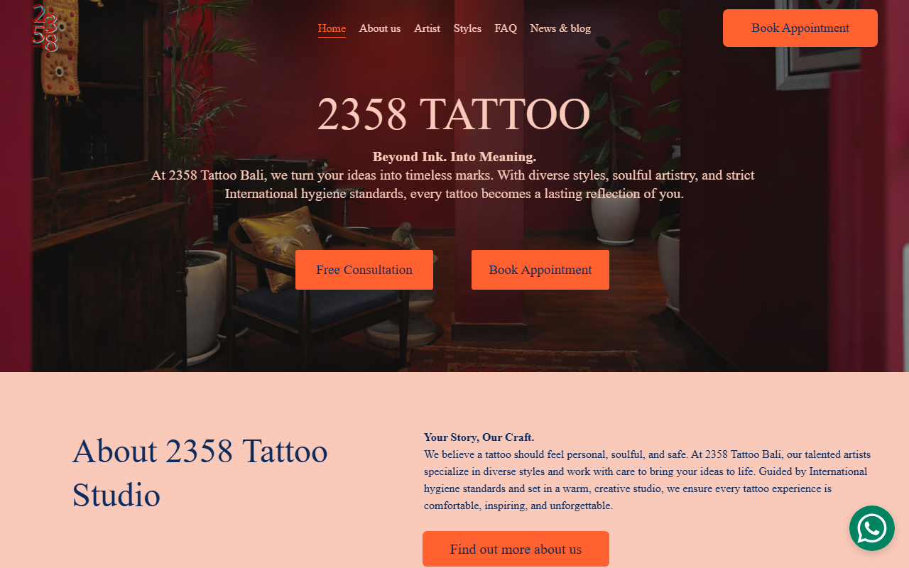 2358tattoobali.com screenshot