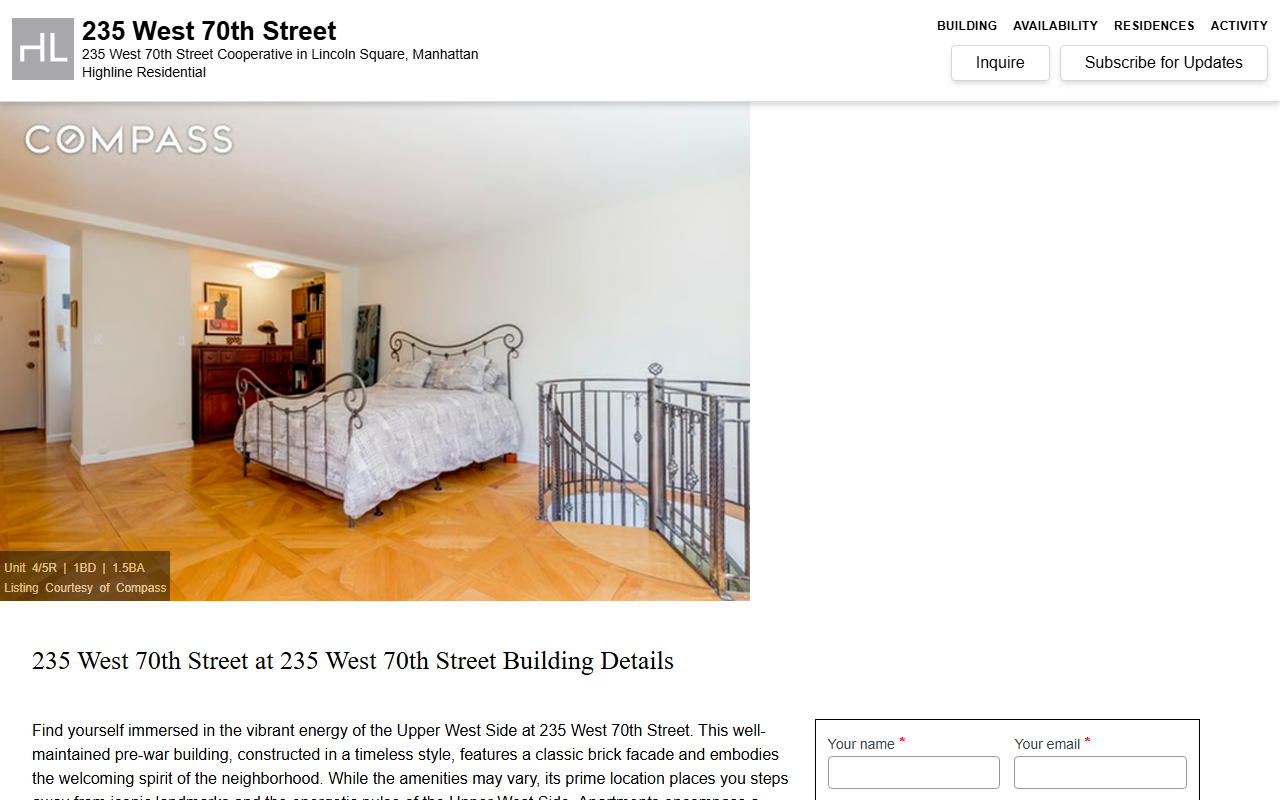 235west70th.com screenshot