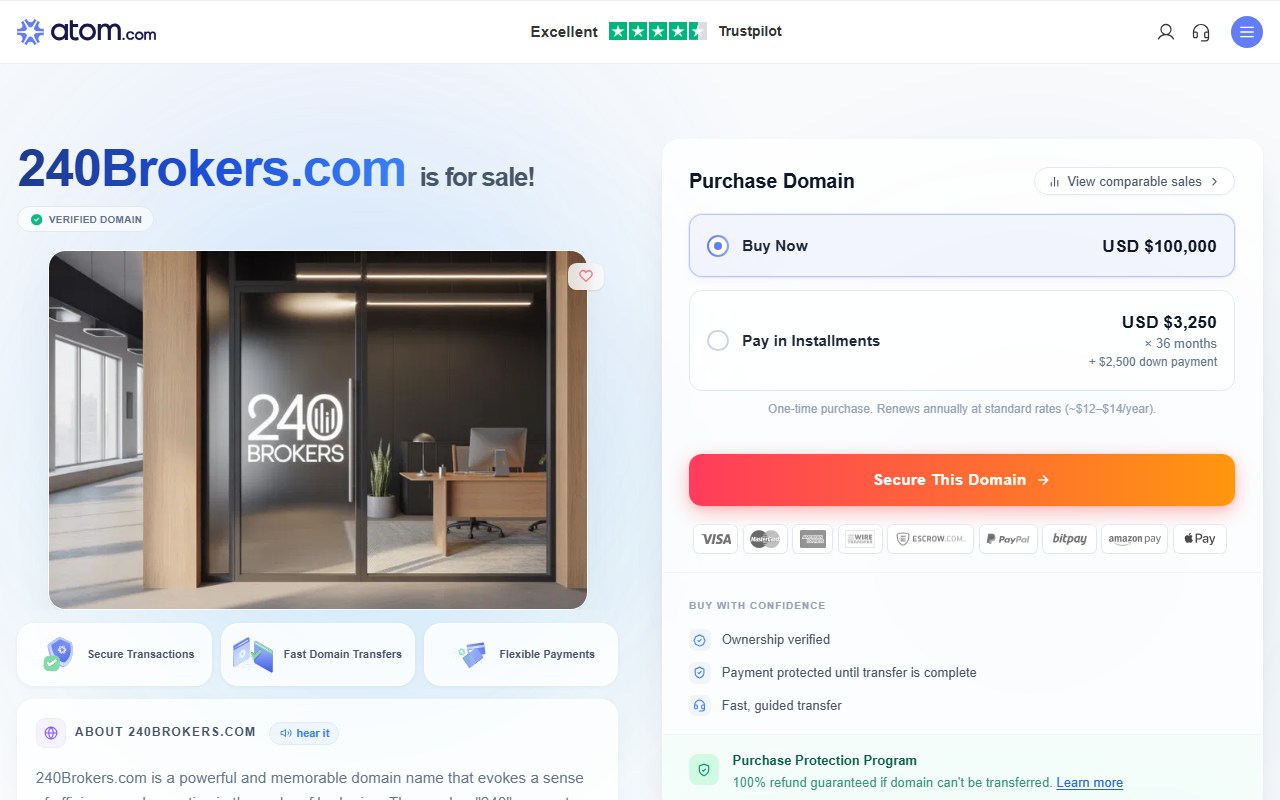 240brokers.com screenshot