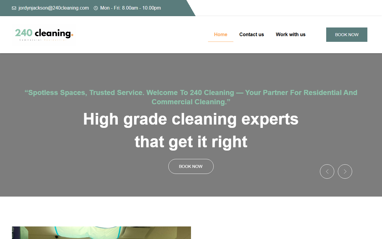 240cleaning.com screenshot