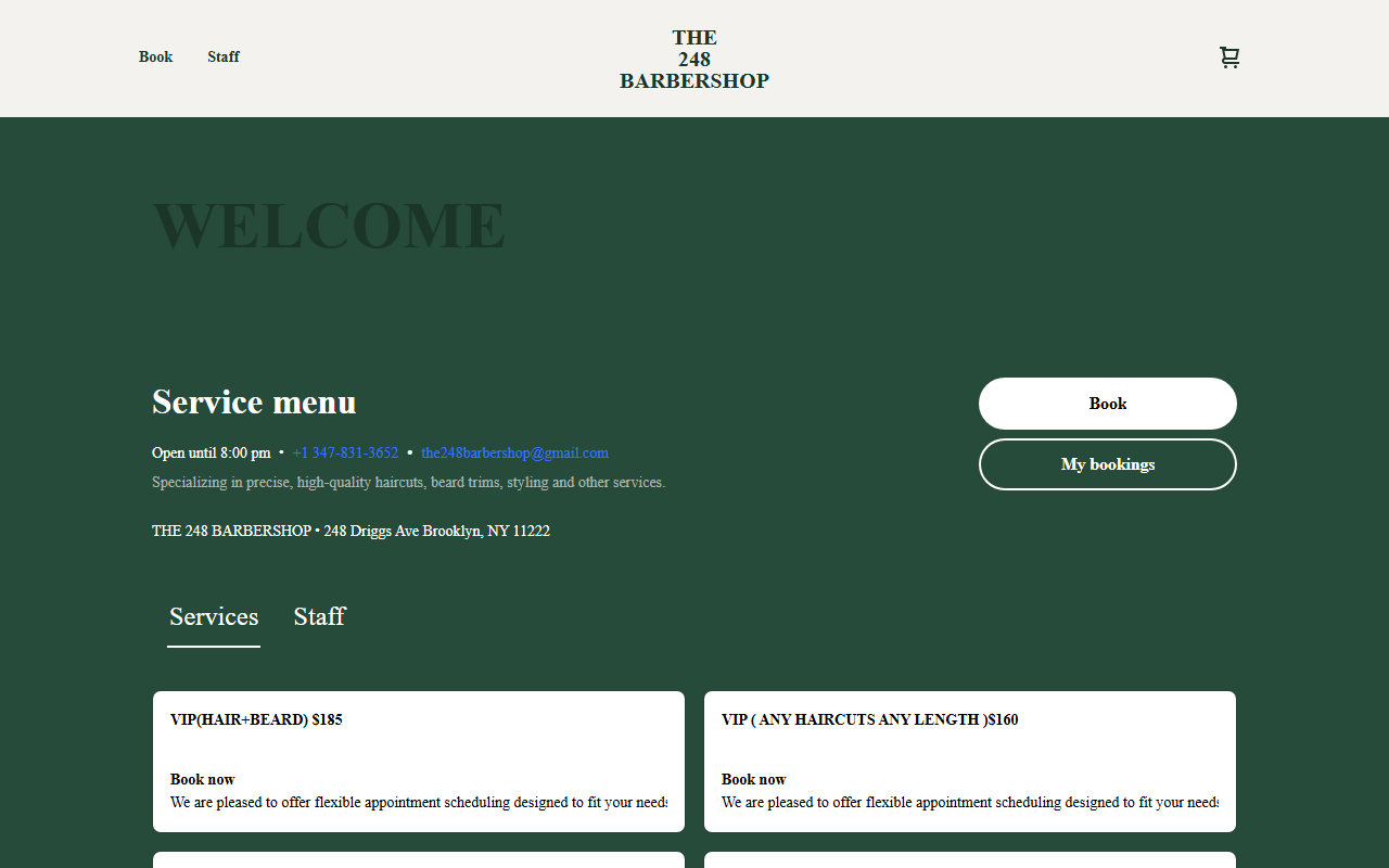 248barbershop.com screenshot