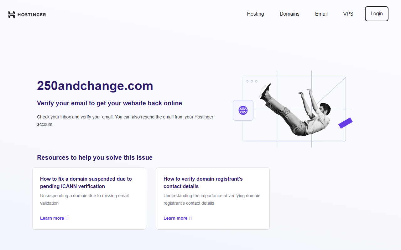 250andchange.com screenshot