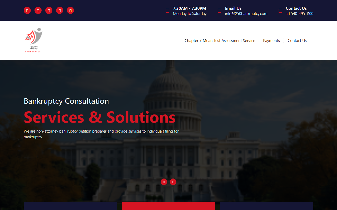 250bankruptcy.com screenshot