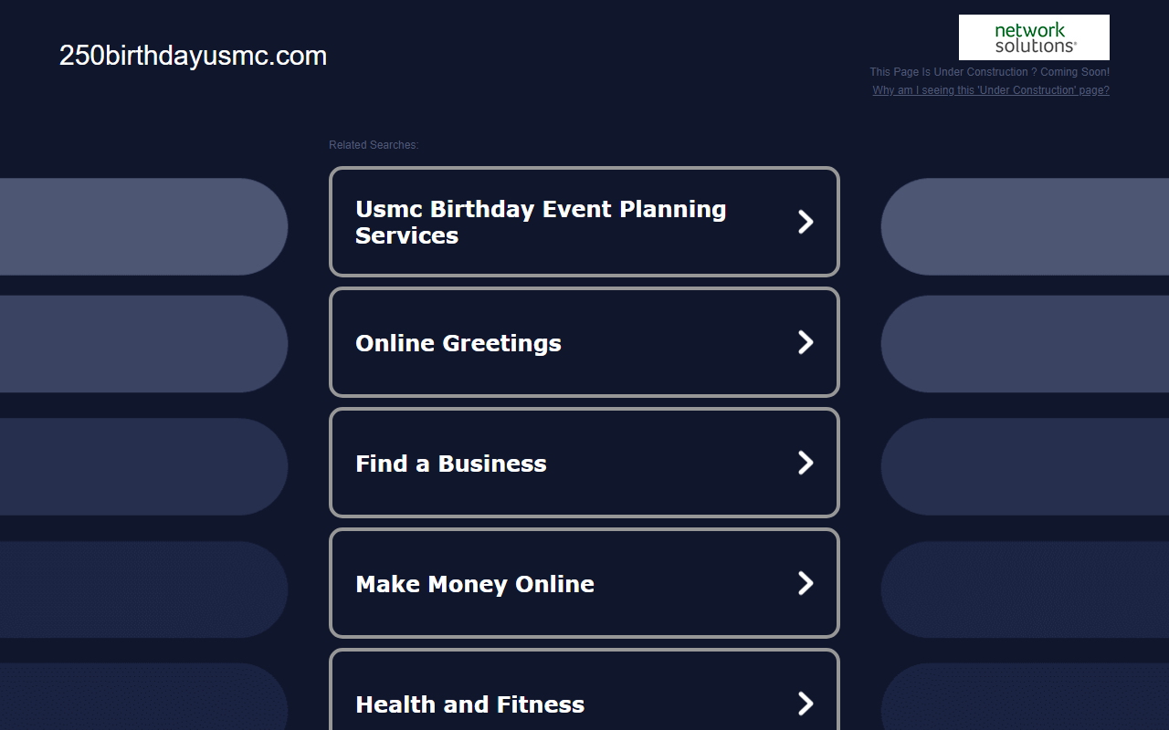 250birthdayusmc.com screenshot