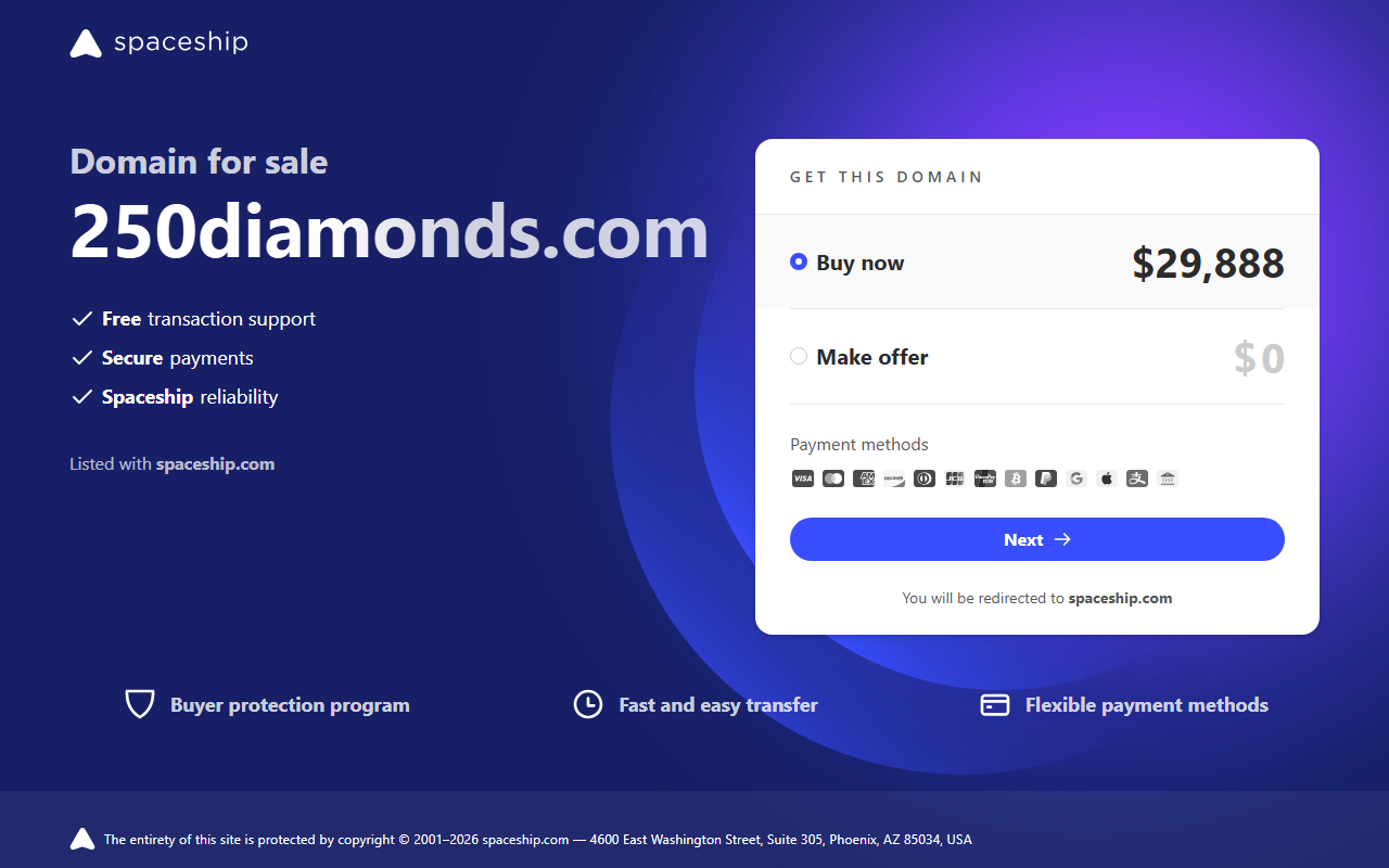 250diamonds.com screenshot