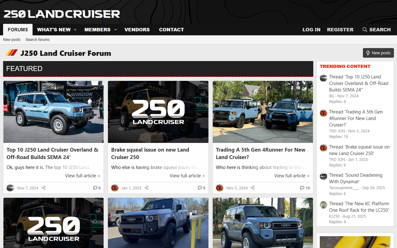 250landcruiser.com screenshot