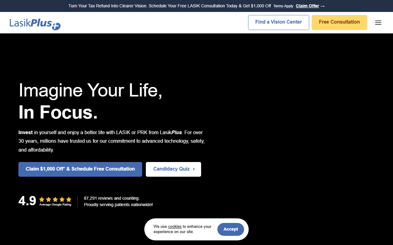 250lasikplus.com screenshot
