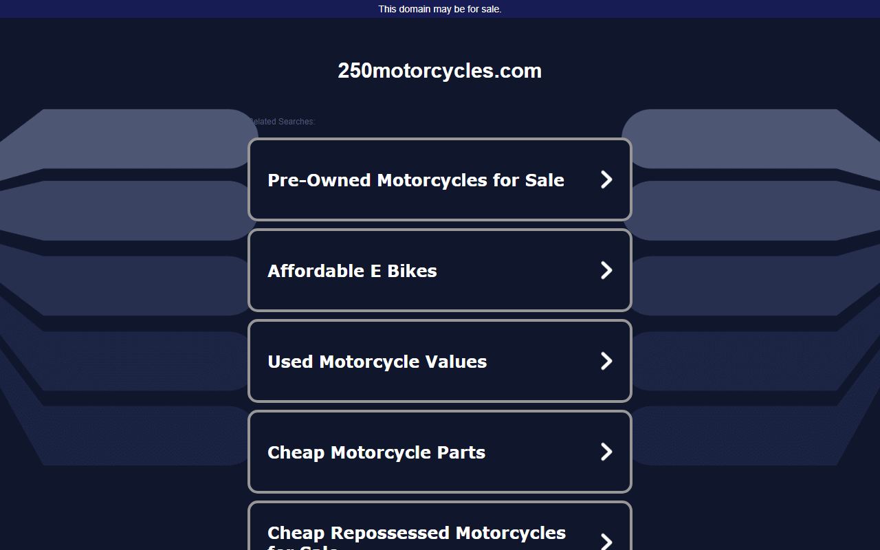 250motorcycles.com screenshot