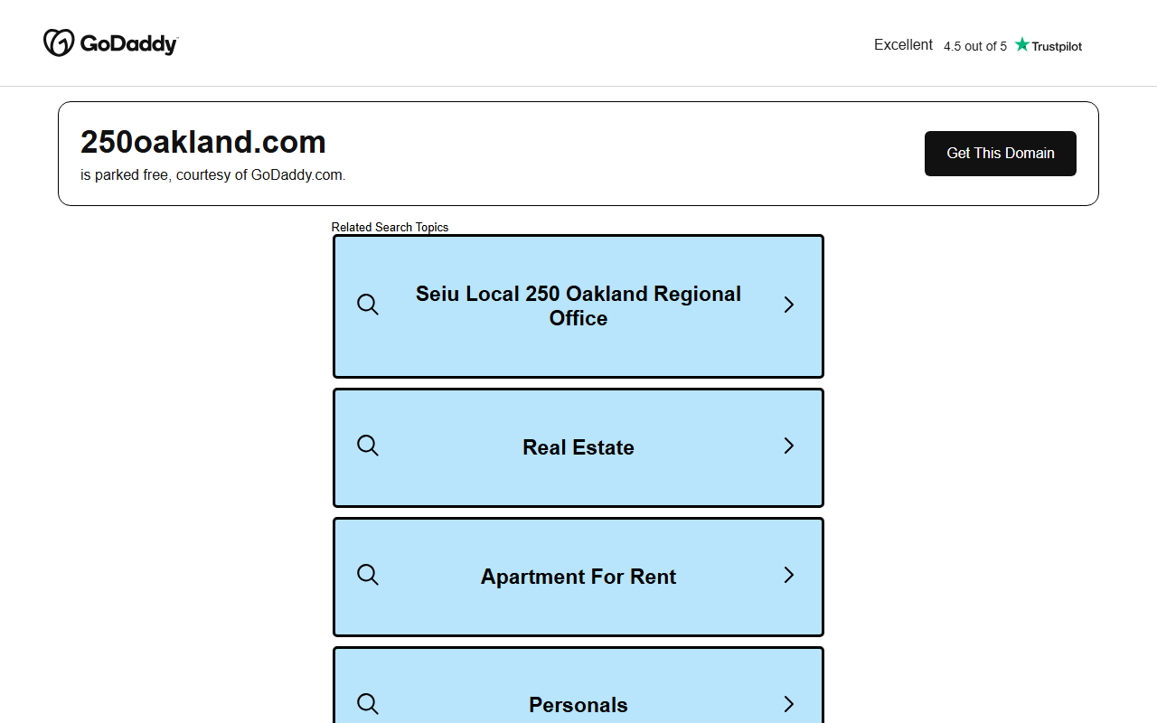 250oakland.com screenshot
