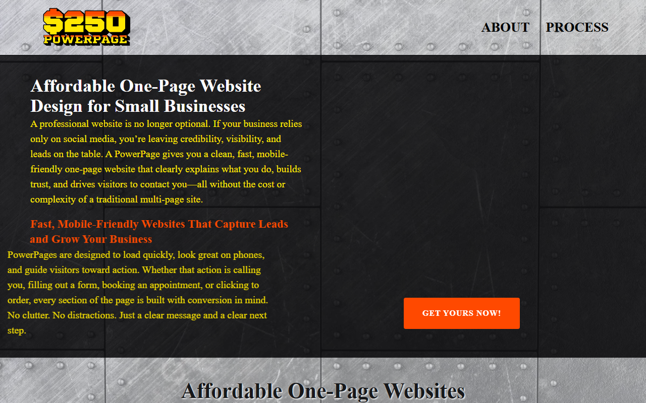 250powerpage.com screenshot