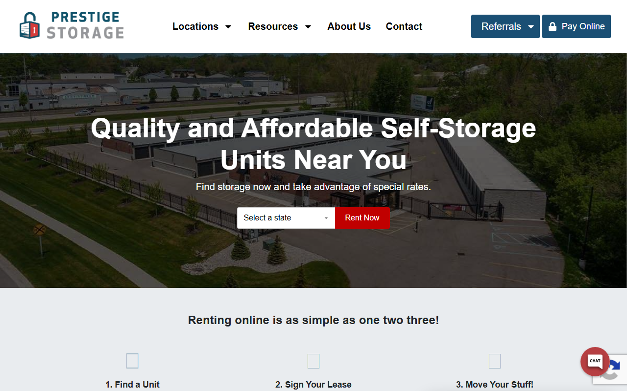 250storage.com screenshot