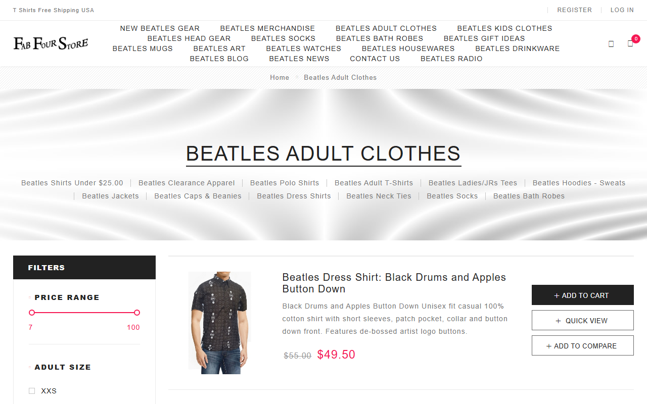 250thstore.com screenshot
