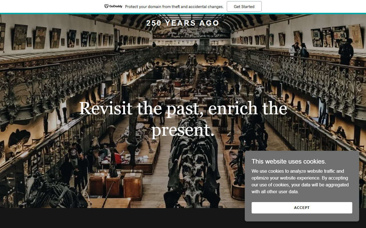 250yearsago.com screenshot