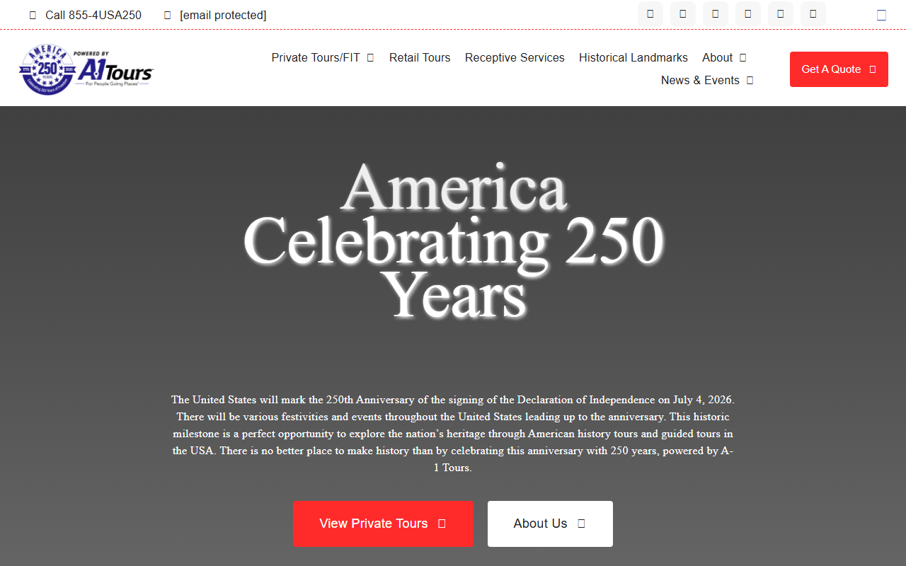 250yearsstrong.com screenshot