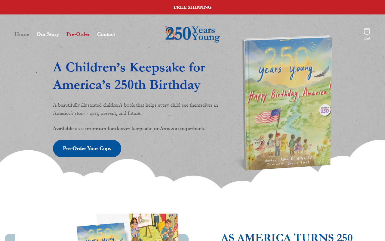 250yearsyoung.com screenshot