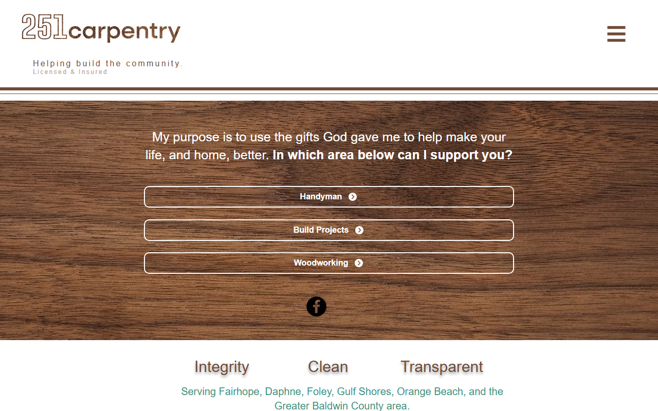 251carpentry.com screenshot