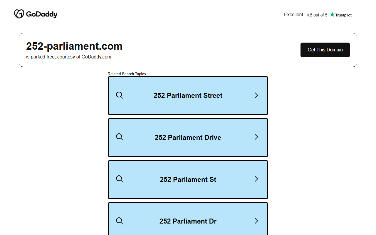 252-parliament.com screenshot
